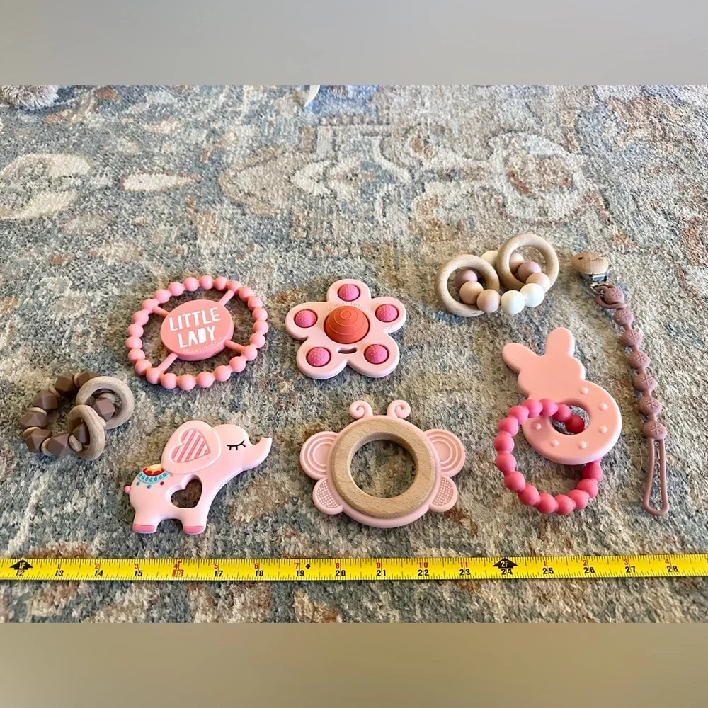 Baby Girl‎ Toy Bundle Sensory Rattles Teethers Activity Toys